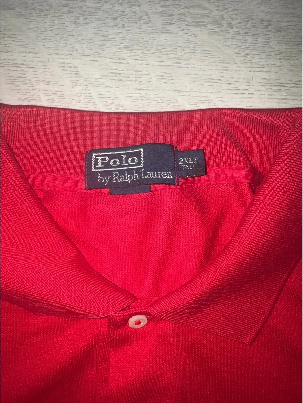 Men's Polo Ralph Lauren red short sleeve polo size 2XLT